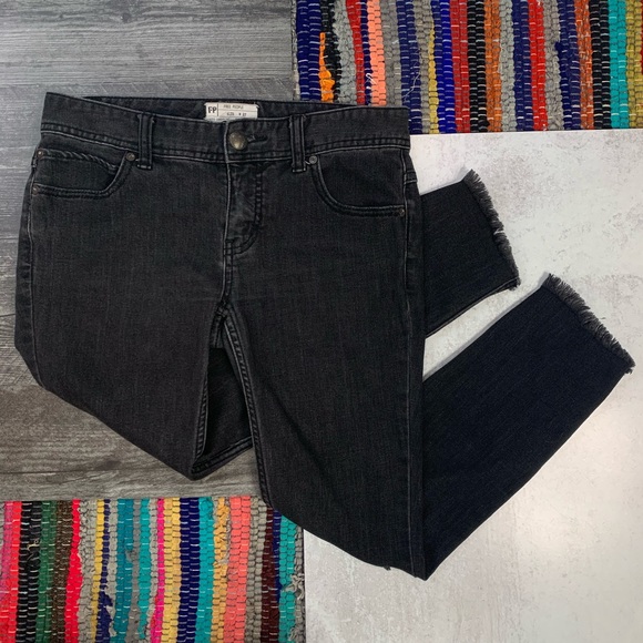 Free People Denim - Free People ‘Carbon’ Destroyed Frayed Skinny Jeans